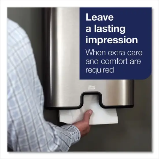 Tork Premium Multifold Towel, 1-Ply, 9 x 9.5, White, 250/Pack, 12 Packs/Carton image {8}