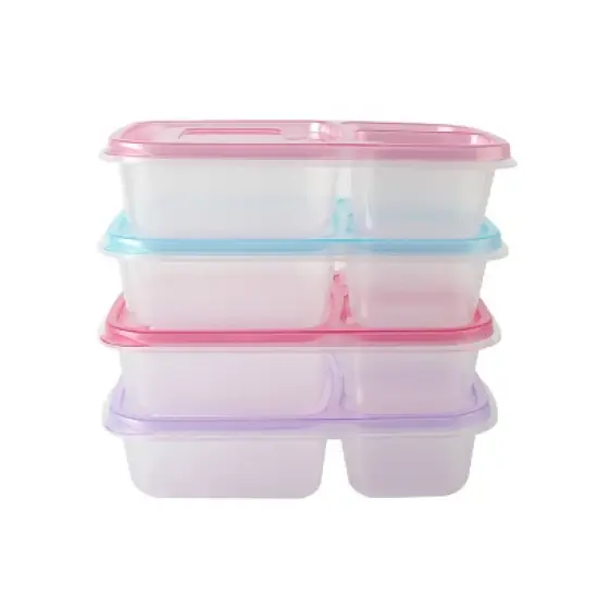 Cook With Color 16pc 3 Compartment Portion Containers image {5}