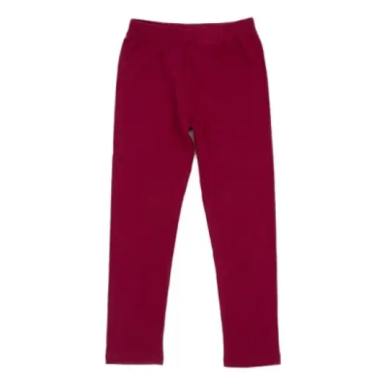 Leveret Girls Classic Solid Color Legging image {5}