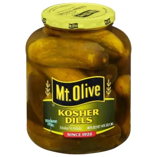 Mt. Olive Whole Kosher Dill Pickles - 46 fl oz image {1}