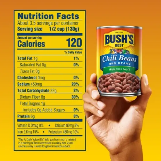 Bush's Red Beans in Mild Chili Sauce - 16oz image {1}