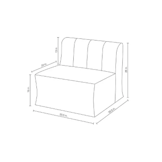 Modular Dorm Seating Armless Seat Compressed Foam - Room Essentials&trade; image {5}
