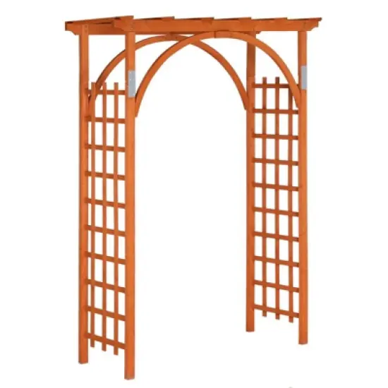 Karl Home 62.99'' W x 23.62'' D Teak Outdoor Solid Wood Arbor image {5}