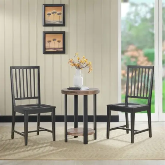 Set of 2 Vienna Wood Dining Armless Chairs - Alaterre Furniture image {12}