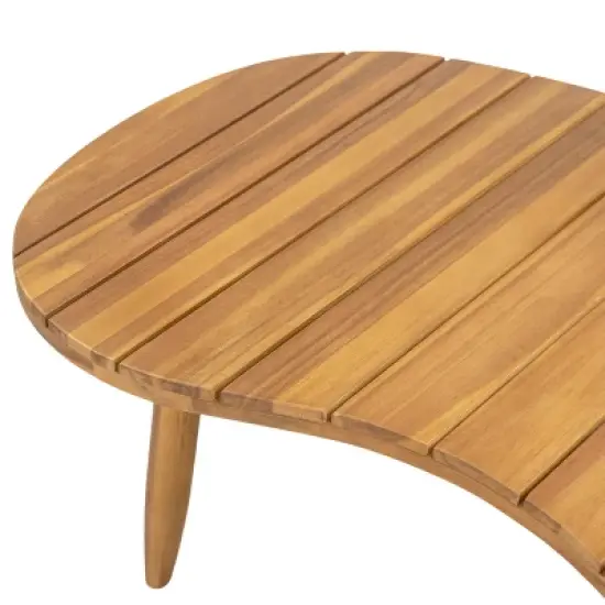 Christopher Knight Home Abell 2 Piece Outdoor Woven Rope Acacia Wood Upholstered Seating Set image {8}