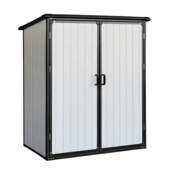 NicBex 5x3 Ft Outdoor Storage Shed Waterproof Resin Cabinet with Lockable Doors for Backyard Garden,Patio image {5}