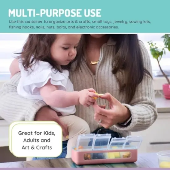 Melii 4 Compartment Snackle - Pink image {5}