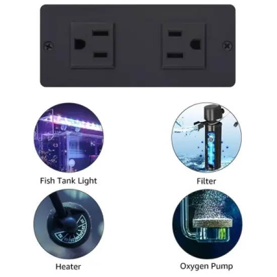 unipaws 40 Gallon Fish Tank Stand with Power Outlets image {5}