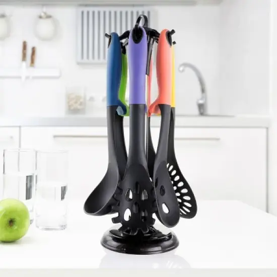 MegaChef 7 Piece Nylon Kitchen Utensil Set in Assorted Colors image {8}