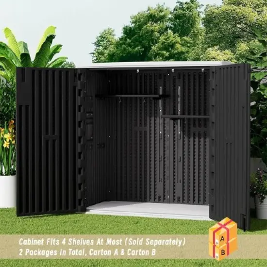 Yardgrace Weather Resistant Multi Size Outdoor Storage Shed image {9}