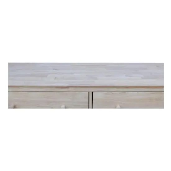 Dresser with 6 Drawers Unfinished - International Concepts image {9}
