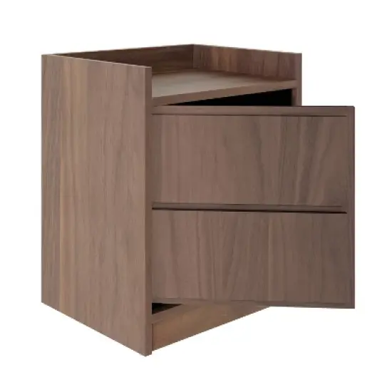 Corsica Swing Door Nightstand Walnut - Eco Dream image {2}