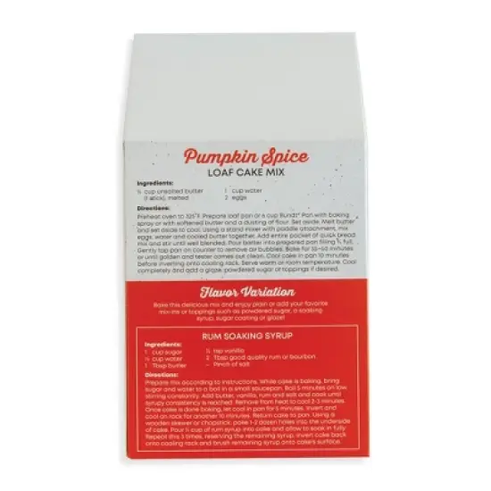 Nordic Ware Pumpkin Spice Loaf Cake Mix image {5}
