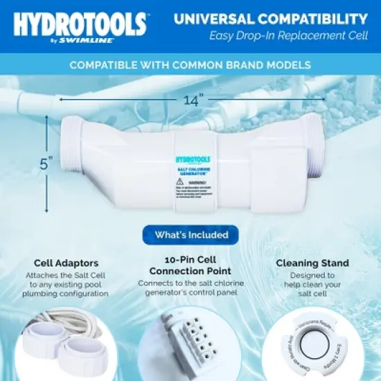 Swimline Hydrotools 87640 Salt Replacement Cell for Water Chlorine System, 13 XL Titanium Plates for 40K Gallon Above and Inground Pools Generators image {2}