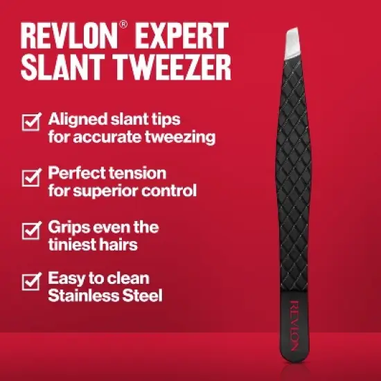 Revlon Expert Made with Stainless Steel, Slant Tip Tweezer image {2}