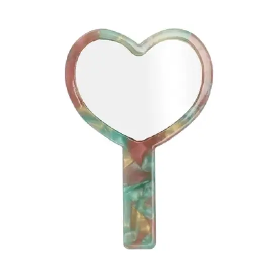 Unique Bargains Heart Shaped Handheld Mirrors 1 Pc image {10}
