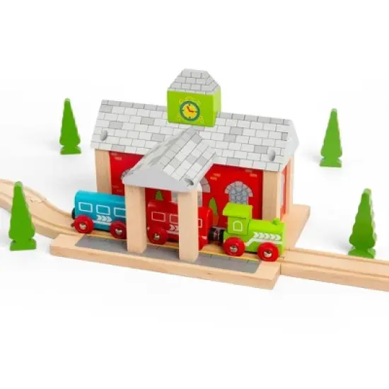 Bigjigs Rail Railway Station Wooden Railway Train Set Accessory image {2}
