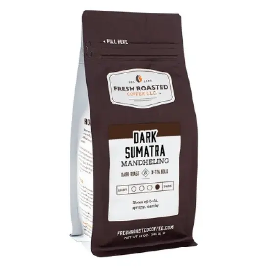 Fresh Roasted Coffee, Dark Sumatra Mandheling, Whole Bean image {5}
