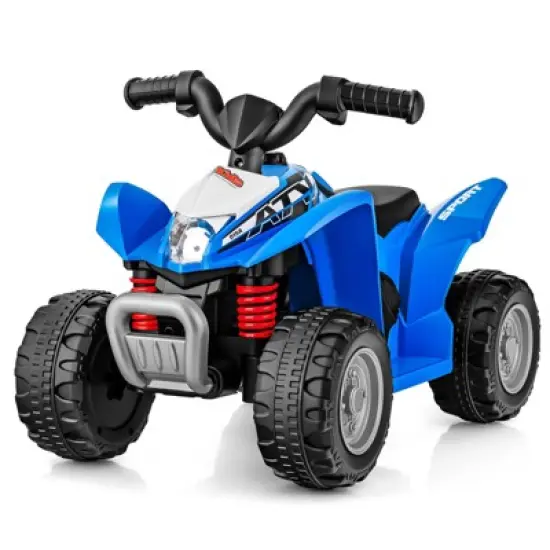 Costway Kids Ride On ATV 6V Electric Vehicle 4 Wheeler Battery Powered Motorized Quad Toy Car with LED Lights image {8}