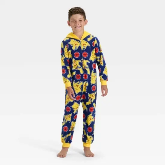 Boys' Pikachu Union Suit - Navy Blue image {3}