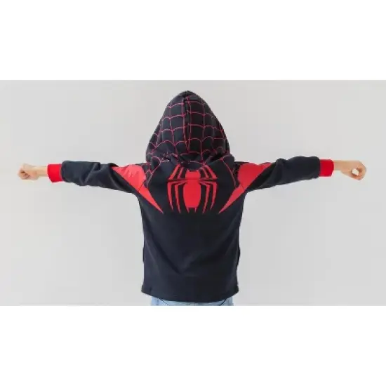 Marvel Spider-Man,Spider-Verse Fleece Zip Up Hoodie Toddler image {6}