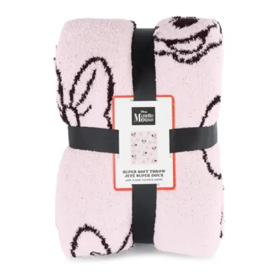Minnie Mouse Rosy Bows 50x60 Feather Knit Throw image {4}