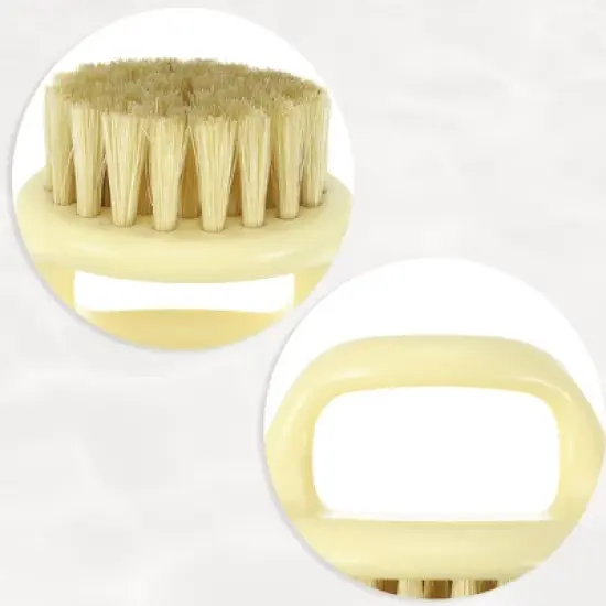 Unique Bargains Men's Portable Bristles Face Beard Mini Brush 1 Pc image {5}