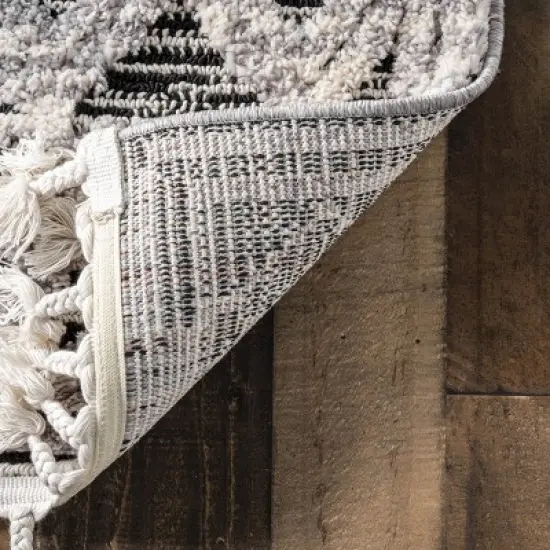 nuLOOM Ansley Moroccan Lattice Tassel Area Rug image {6}