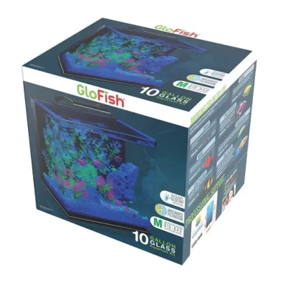 GloFish Glass Aquarium Kit 10gal Includes LED Decor and Filter Aquarium and Terrarium Tools image {5}
