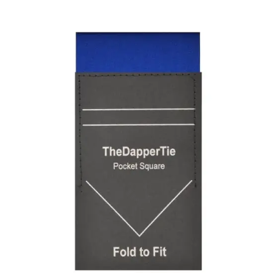 TheDapperTie - Men's Cotton Solid Color Rectangle Pre Folded Pocket Square on Card image {3}