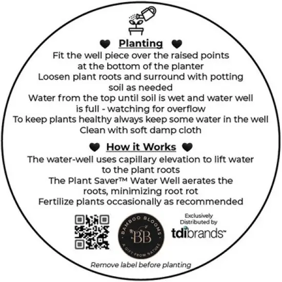 Tierra Garden 7" Round Self-Watering Bamboo Pot image {13}