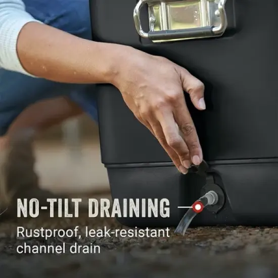 Coleman Reunion 54 Quart 85 Can Ice Chest Stainless Steel Belted Matte Cooler for Backyard Tailgates and Birthday Parties, Midnight image {4}