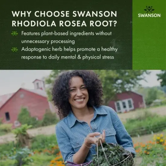 Swanson Full Spectrum Rhodiola Rosea Root, Supports Healthy Energy & Stress Levels, 400 mg (100 Capsules) image {2}