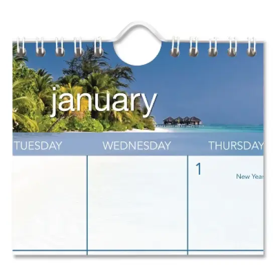 Tropical Escape Wall Calendar, Tropical Escape Photography, 15 x 12, Pale Blue/Multicolor Sheets, 12-Month (Jan to Dec): 2026 image {3}