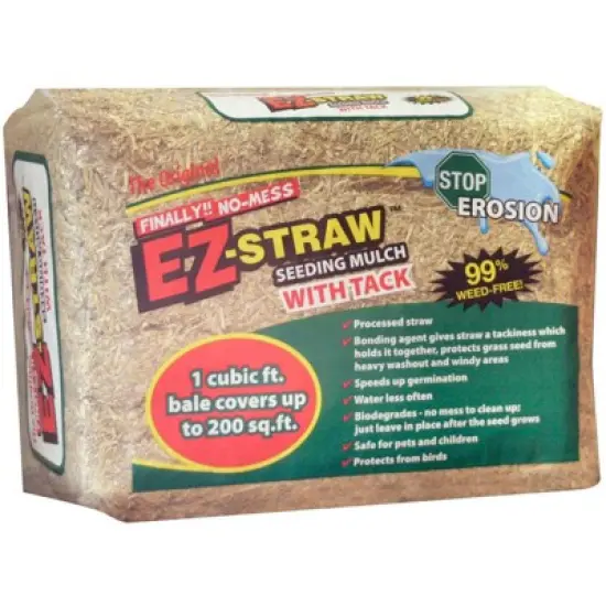 Rhino Seed EZ-Straw Natural Straw Seeding Mulch 1 cu ft image {1}