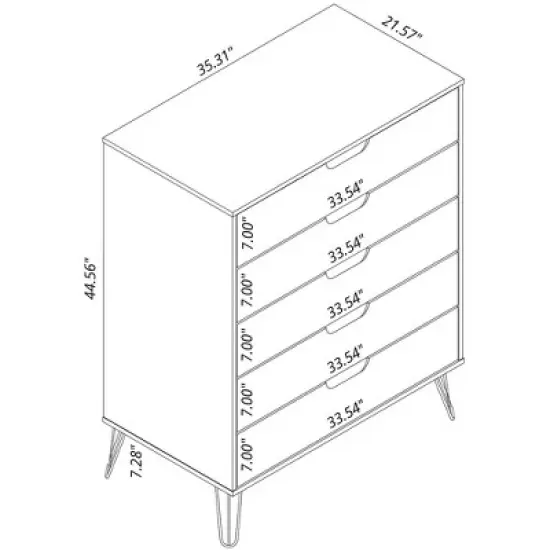 3pc Rockefeller Dresser and Nightstand Set - Manhattan Comfort image {4}