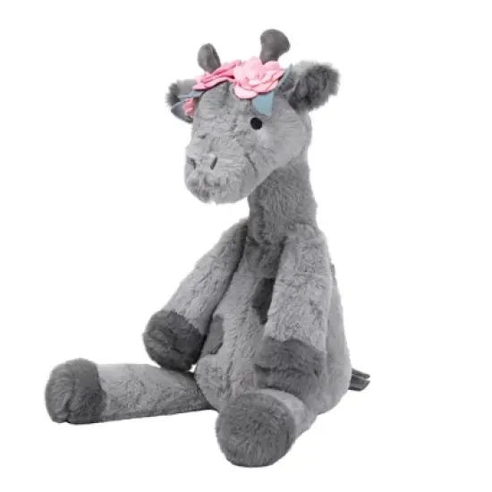 Lambs & Ivy Giraffe and a Half Gray Plush Stuffed Animal Toy - Skylar image {1}