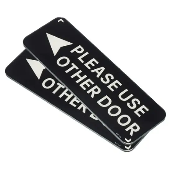 Unique Bargains Acrylic Self-Adhesive Decor Business Please Use Other Door Left Arrow Sign image {7}