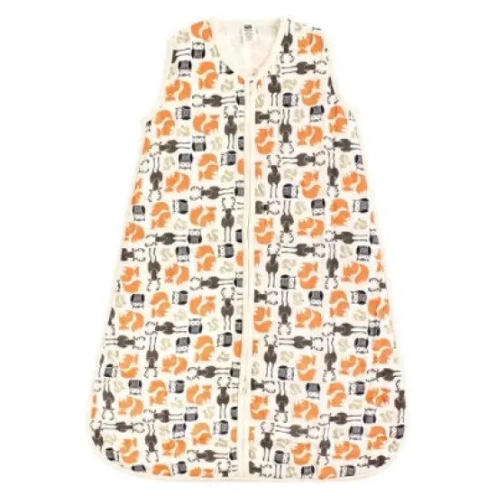 Hudson Baby Infant Boy Muslin Cotton Sleeveless Wearable Sleeping Bag, Sack, Blanket, Forest image {1}