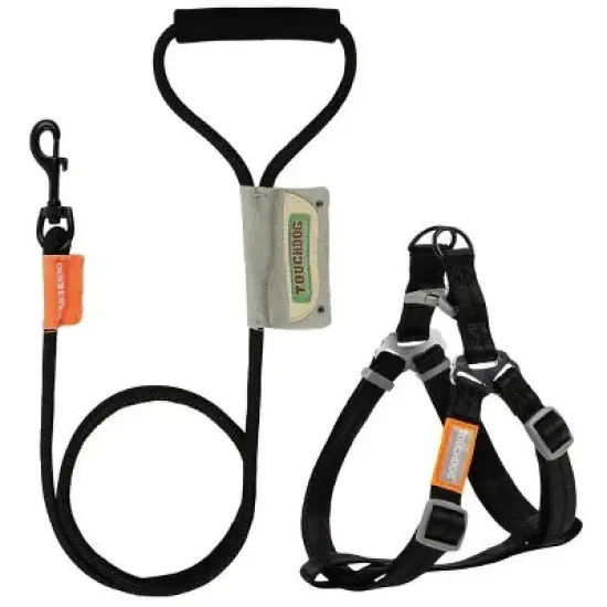 Racxily 2-in-1 Durable Nylon Dog Harness and Leash, with Soft Padded Handle,Escape Proof and Quick Fit to Adjust Dog Harness image {5}