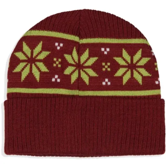 Dr. Seuss The Grinch Ugly Sweater Embroidered Grinch Adult Knit Cuff Beanie For Men And Women Multicolored image {2}