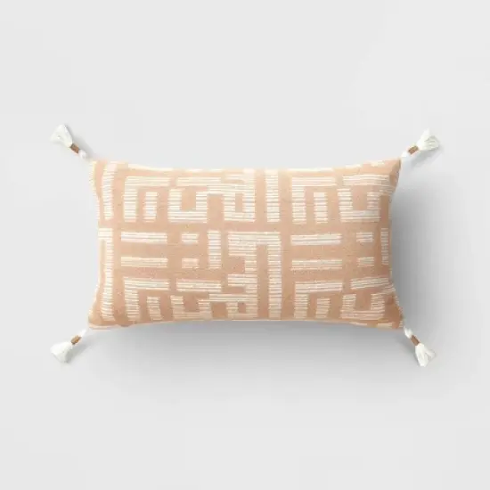 Oversized Modern Geometric Patterned Lumbar Throw Pillow - Threshold&trade; image {6}