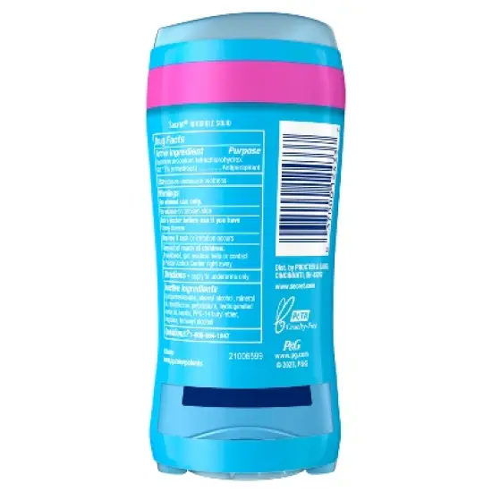 Secret pH Balanced Shower Fresh Invisible Solid Antiperspirant & Deodorant Twin Pack - 2.6oz/2ct image {1}