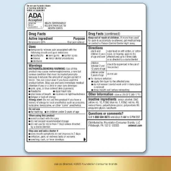 Anbesol Liquid Maximum Strength Instant Oral Pain Relief - 0.41oz image {5}