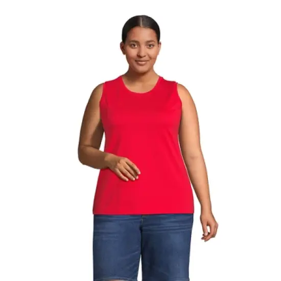 Lands' End Women's Supima Cotton Crew Neck Tank Top image {12}