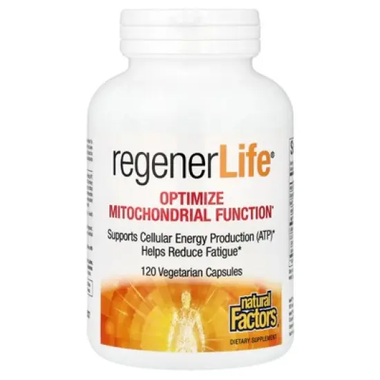 Natural Factors RegenerLife&reg;, Optimize Mitochondrial Function, 120 Vegetarian Capsules image {4}
