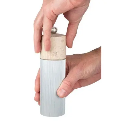 Peugeot | Line Salt Mill, Aluminum + Beechwood, Natural, 18 cm - 7 in image {1}