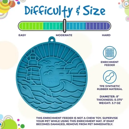 Lighthouse eMat Enrichment Lick Mat With Suction Cups image {3}