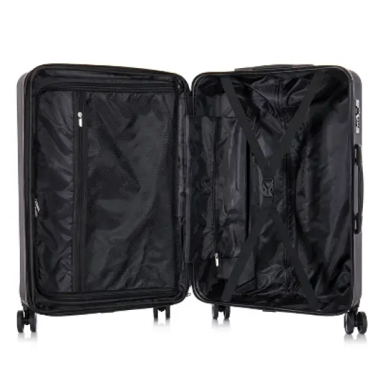 InUSA Elysian Lightweight Hardside Large Checked Spinner Suitcase image {3}