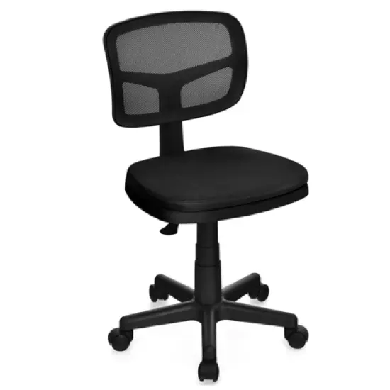 Tangkula Armless Mesh Office Chair Ergonomic Swivel Computer Desk Chair Height Adjustable Task Chair for Adults and Kids image {11}